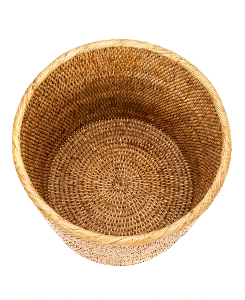 Artifacts Rattan Round Waste Basket