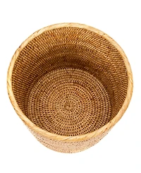 Artifacts Rattan Round Waste Basket