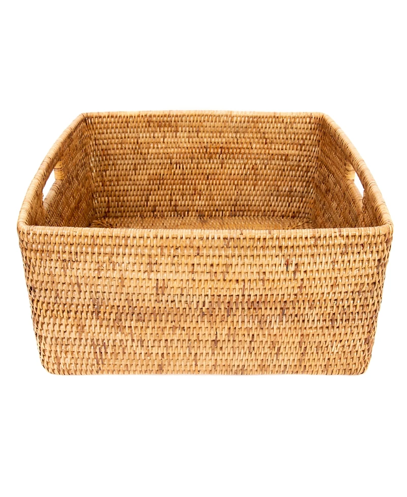 Artifacts Rattan Square Storage Basket with Rounded Corners