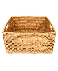 Artifacts Rattan Square Storage Basket with Rounded Corners