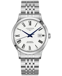 Longines Men's Swiss Automatic Record Collection Stainless Steel Bracelet Watch 40mm
