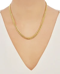 Italian Gold Miami Cuban Link 18" Chain Necklace (6mm) in 10k Gold