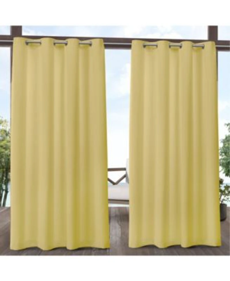 Exclusive Home Biscayne Indoor Outdoor Grommet Top Curtain Panel Pair