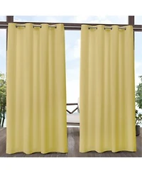 Exclusive Home Biscayne Indoor Outdoor Grommet Top Curtain Panel Pair