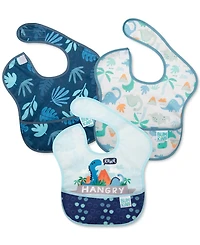 Bumkins Baby Boys SuperBib Waterproof Baby Bibs, Pack of 3
