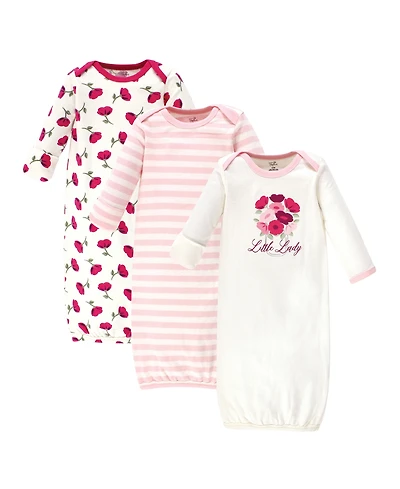 Touched by Nature Baby Girls Natural Cotton Gowns