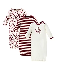 Touched by Nature Baby Girls Organic Cotton Gowns
