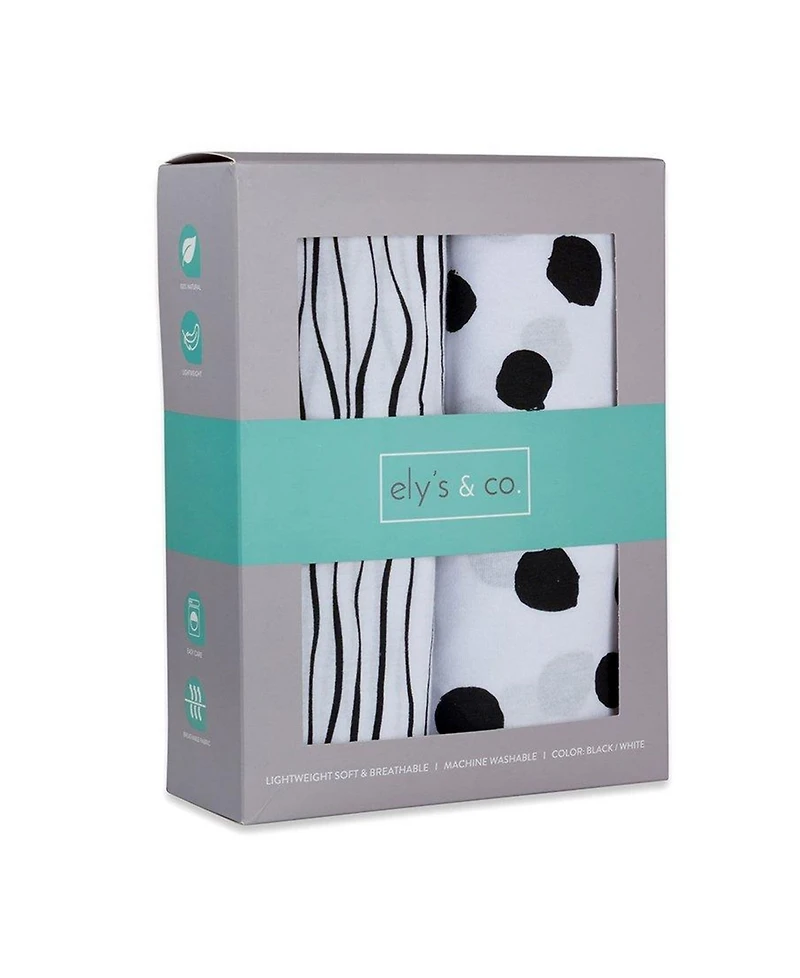 Ely's & Co. Jersey Cotton Crib Sheet Set 2 Pack