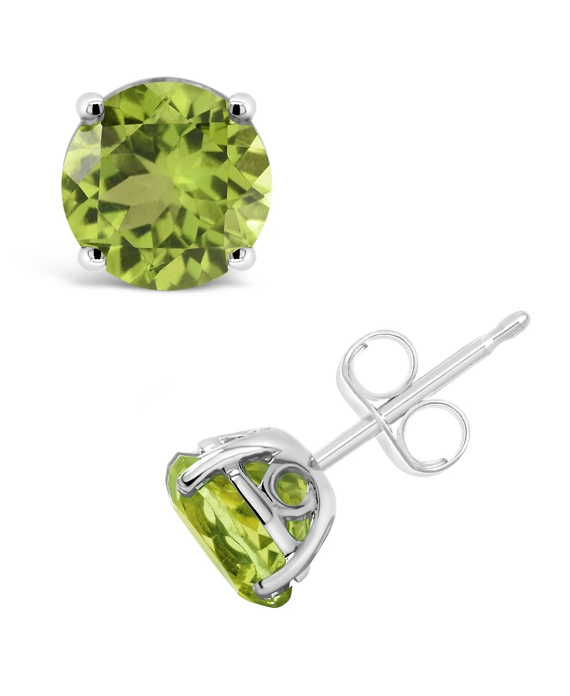 Peridot (1-7/8 ct. t.w.) Stud Earrings in Sterling Silver (Also available in Dark Blue Topaz, Rose Quartz, Amethyst, Citrine, Garnet, and Sky Blue Top
