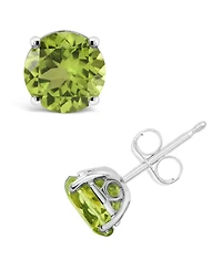 Peridot (1-7/8 ct. t.w.) Stud Earrings in Sterling Silver (Also available in Dark Blue Topaz, Rose Quartz, Amethyst, Citrine, Garnet, and Sky Blue Top
