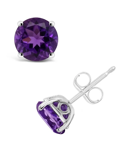 Peridot (1-7/8 ct. t.w.) Stud Earrings Sterling Silver (Also available Dark Blue Topaz, Rose Quartz, Amethyst, Citrine, Garnet, and Sky Top