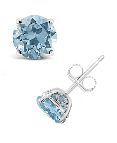 Peridot (1-7/8 ct. t.w.) Stud Earrings Sterling Silver (Also available Dark Blue Topaz, Rose Quartz, Amethyst, Citrine, Garnet, and Sky Top