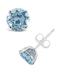 Peridot (1-7/8 ct. t.w.) Stud Earrings Sterling Silver (Also available Dark Blue Topaz, Rose Quartz, Amethyst, Citrine, Garnet, and Sky Top