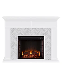 Southern Enterprises Anika Marble Tiled Electric Fireplace