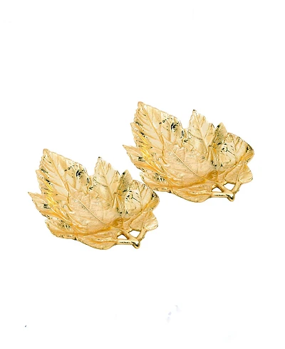 Classic Touch Leaf Candy Dishes, Set of 2