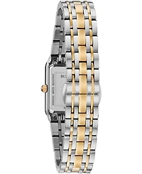 Bulova Women's Futuro Diamond-Accent Two-Tone Stainless Steel Bracelet Watch 20.5x32mm, Created for Macy's