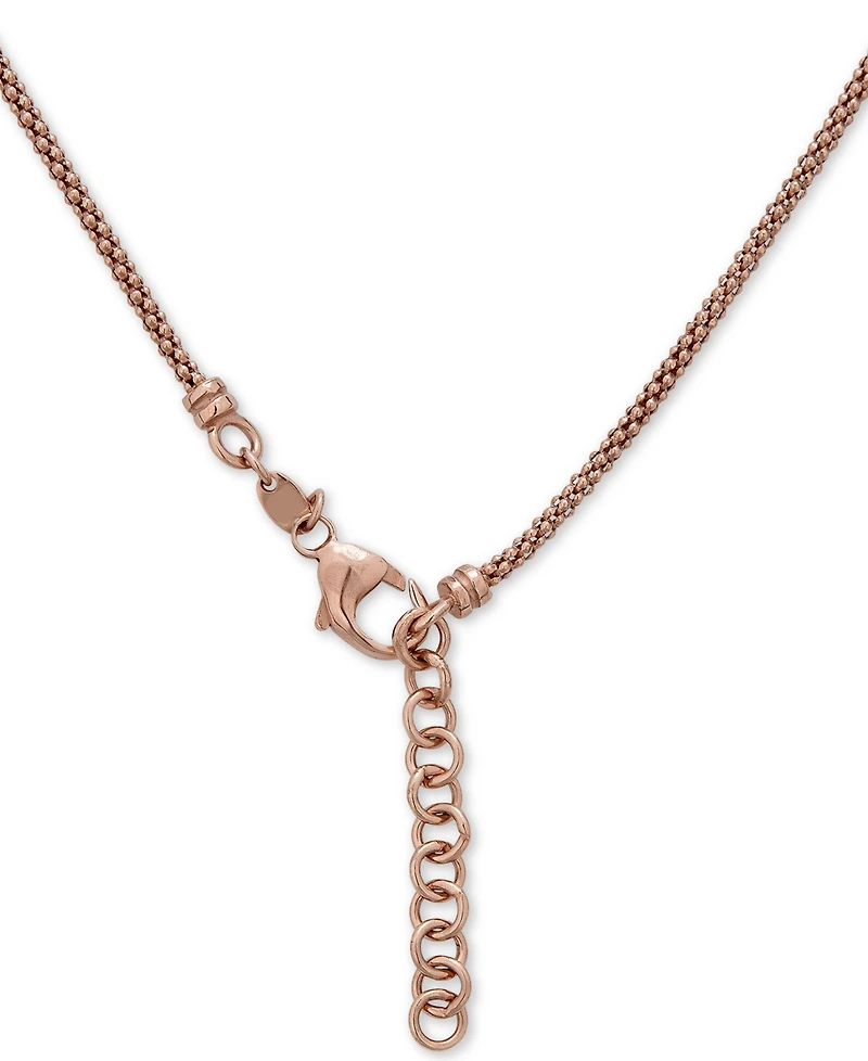 Amethyst (2-1/3 ct. t.w.) & White Topaz (1/3 ct. t.w.) Heart 17" Pendant Necklace in 14k Rose Vermeil over Sterling Silver