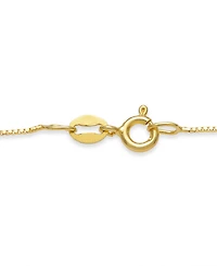 Mother of Pearl 15x13mm and Cubic Zirconia Pear Shaped Pendant with 18" Chain in Gold over Silver