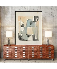 Giant Art 40" x 30" Subdued Abstract Ii Art Block Framed Canvas