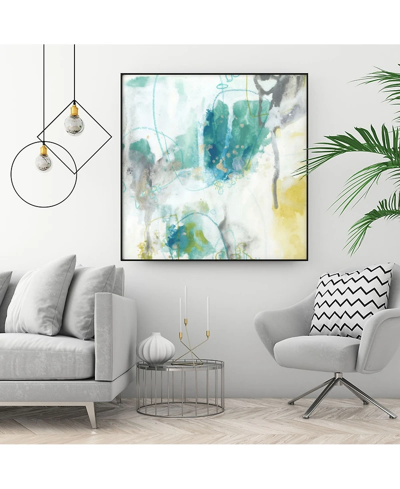 Giant Art 20" x 20" Aquatic Atmosphere Ii Art Block Framed Canvas