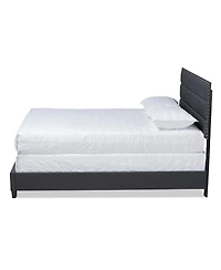 Ansa Fabric Headboard Platform Queen Bed