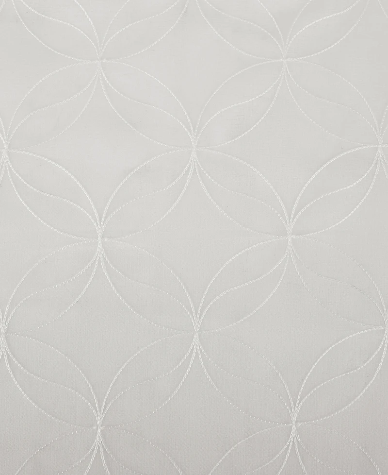 Tamaryn Embroidered Trellis Sheer Rod Pocket Curtain Panel