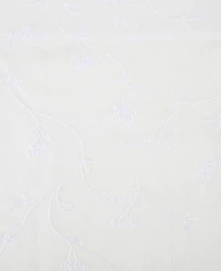 Delia Embroidered Floral Sheer Rod Pocket Curtain Valance