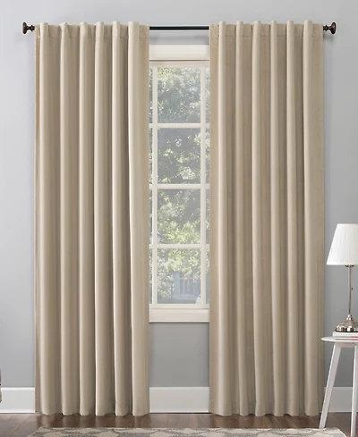 Amherst Velvet Noise Reducing Thermal Extreme 100% Blackout Back Tab Curtain Panel