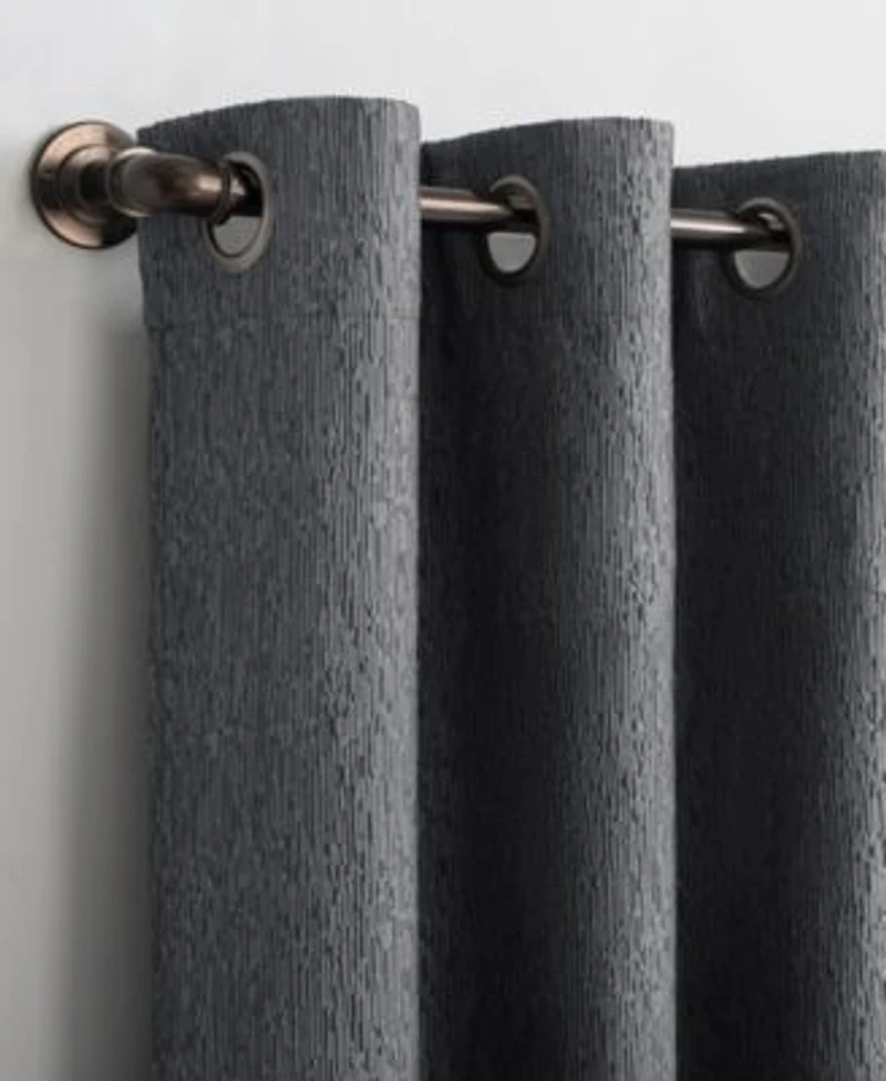Sun Zero Noir Textured Thermal Blackout Curtain Collection