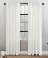 Waffle Weave Anti-Dust Cotton Blend Semi-Sheer Curtain Panel