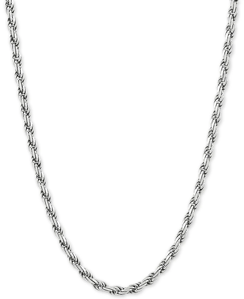 Rope Link 22" Chain Necklace in Sterling Silver