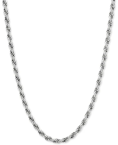 Rope Link 22" Chain Necklace in Sterling Silver