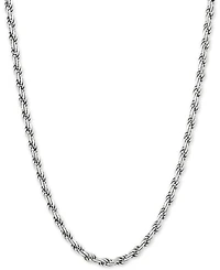 Rope Link 22" Chain Necklace in Sterling Silver