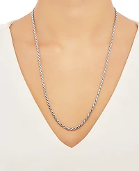 Rope Link 24" Chain Necklace in Sterling Silver
