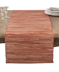 Saro Lifestyle Shimmering Woven Nubby Texture Water Hyacinth Table Runner