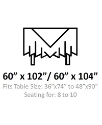 Chambray French Stripe Tablecloth 60" x 104"