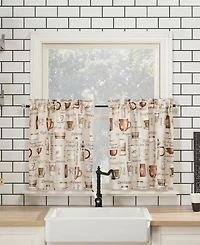 Bristol Coffee Shop Semi-Sheer Rod Pocket Kitchen Curtain Valance and Tiers Set