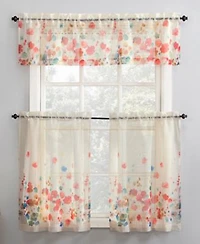 Rosalind Watercolor Floral Tier Valance Collection
