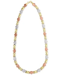 Giani Bernini Hearts & Kisses 17" Statement Necklace in 18k Tricolor Gold-Plated Sterling Silver, Created for Macy's (Also in Gold Over Silver and Ste