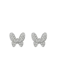 Effy Diamond (1/8 ct.t.w.) Butterfly Stud Earrings in Sterling Silver or 14k Gold-Plated Sterling Silver