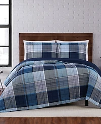 Truly Soft Trey Plaid 3-Pc. Quilt Set, Full/Queen