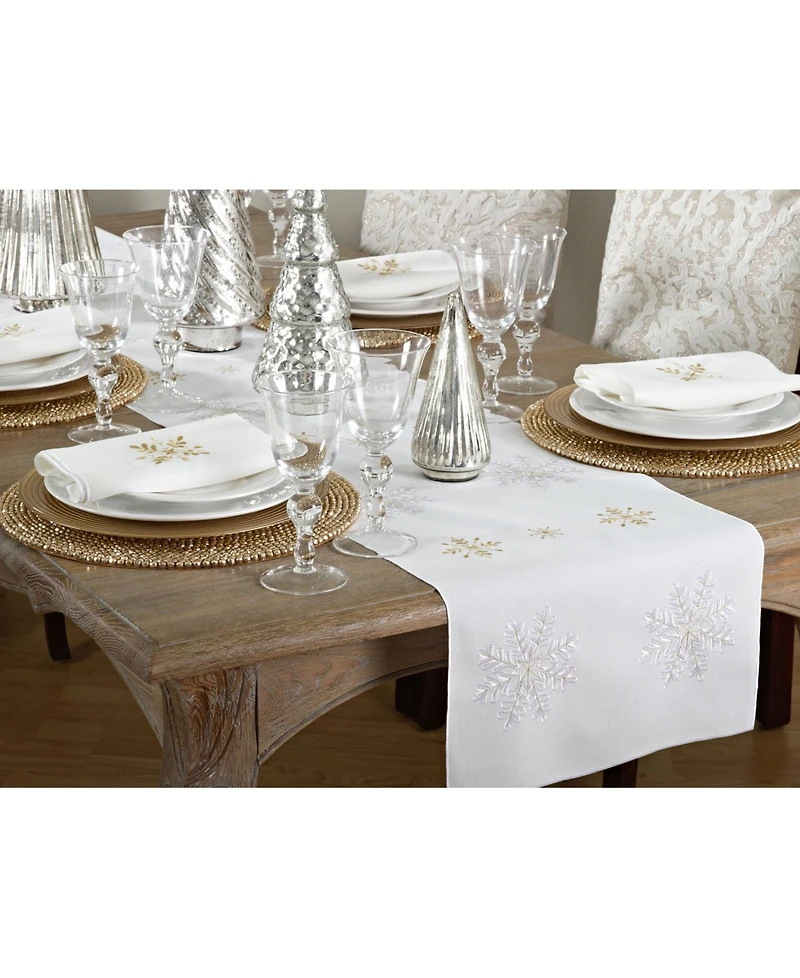 Saro Lifestyle Snowflake Design Runner