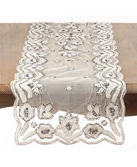 Saro Lifestyle Hand-Beaded Table Runner