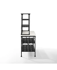 Crosley Madeleine 2 Piece Kitchen Island Hutch Set