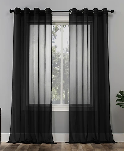 Sheer Voile Grommet Curtain Panel