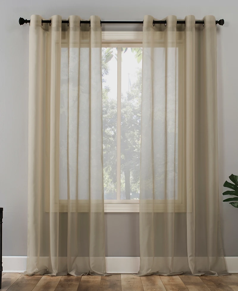 Sheer Voile Grommet Curtain Panel