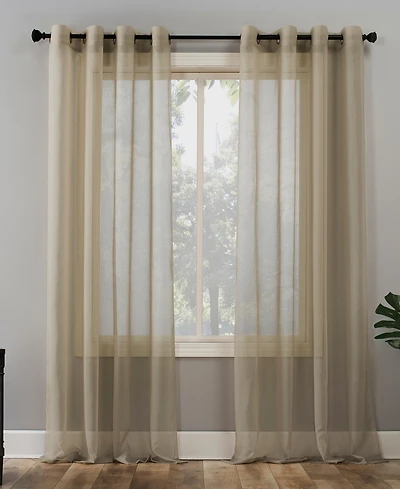 Sheer Voile Grommet Curtain Panel