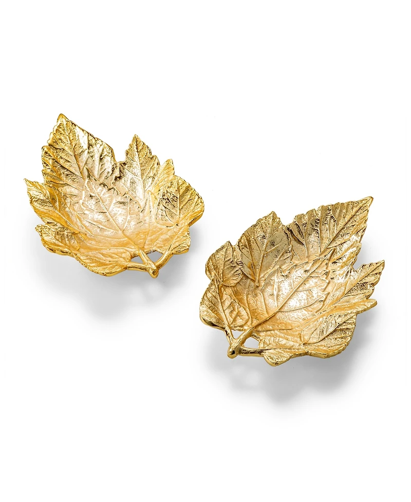 Classic Touch Leaf Candy Dishes, Set of 2
