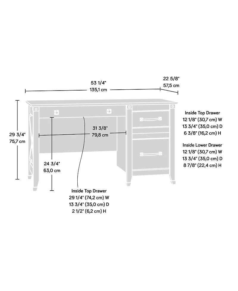 Sauder Carson Forge Desk