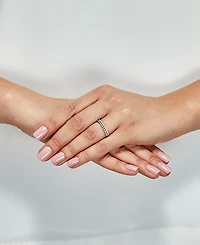 Diamond Split Shank Band (1/4 ct. t.w.) in 14k White Gold